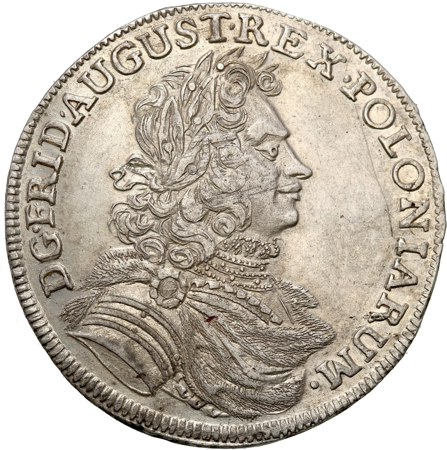 August II Mocny. 2/3 talara (gulden) 1701, Drezno - ŁADNE